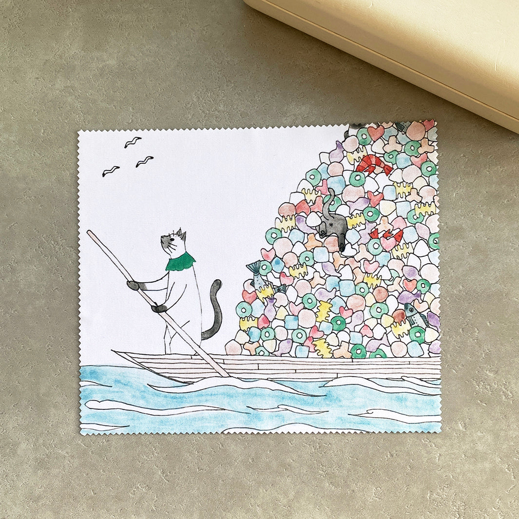 [送料無料・受注販売] マルチクロスセット｜船頭猫＆女の子と猫