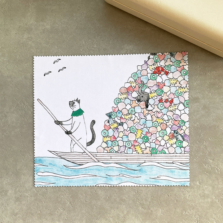 [送料無料・受注販売] マルチクロスセット｜船頭猫＆女の子と猫