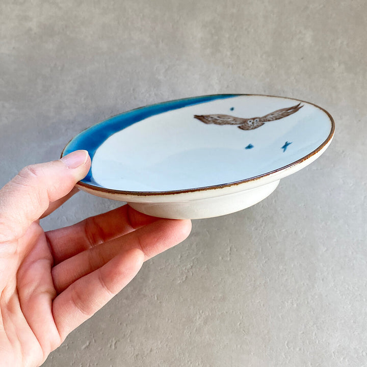 丸皿 4.5寸｜青月
