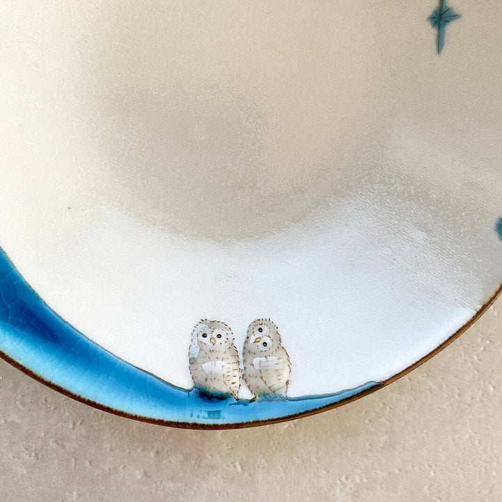 丸皿 4.5寸｜青月