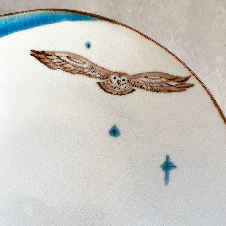 丸皿 4.5寸｜青月