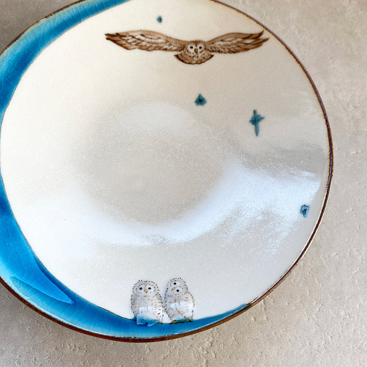 丸皿 4.5寸｜青月