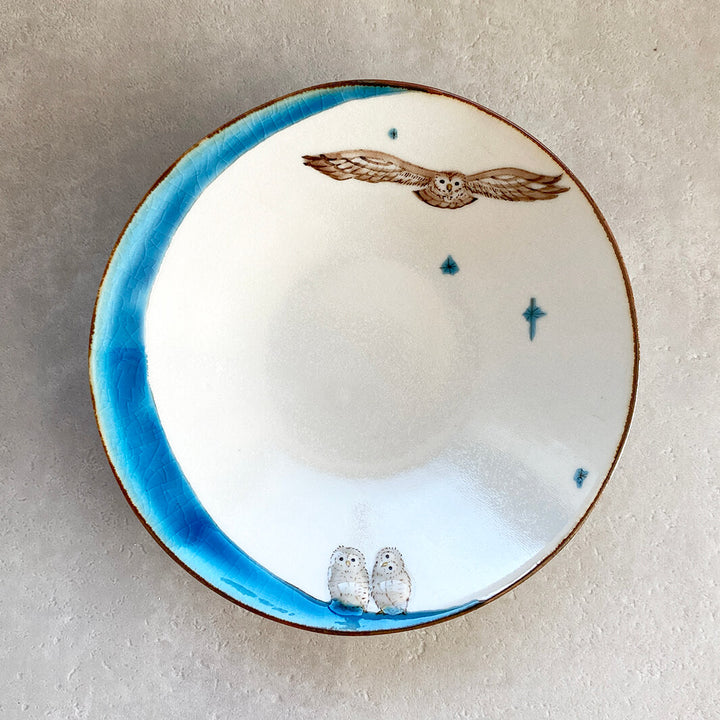 丸皿 4.5寸｜青月