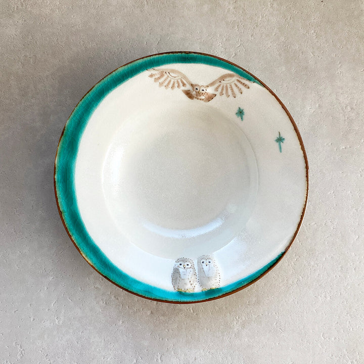 リム皿 4.5寸｜緑月