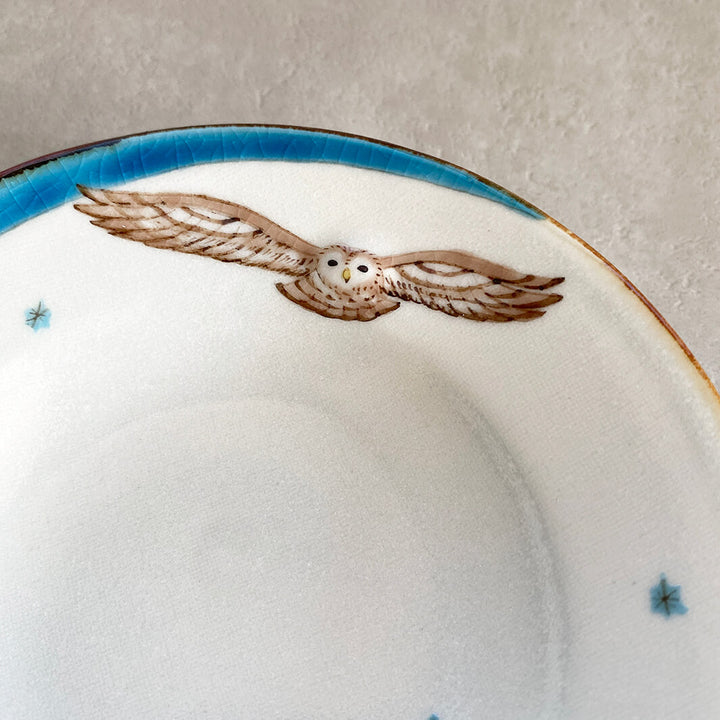 リム皿 4.5寸｜青月