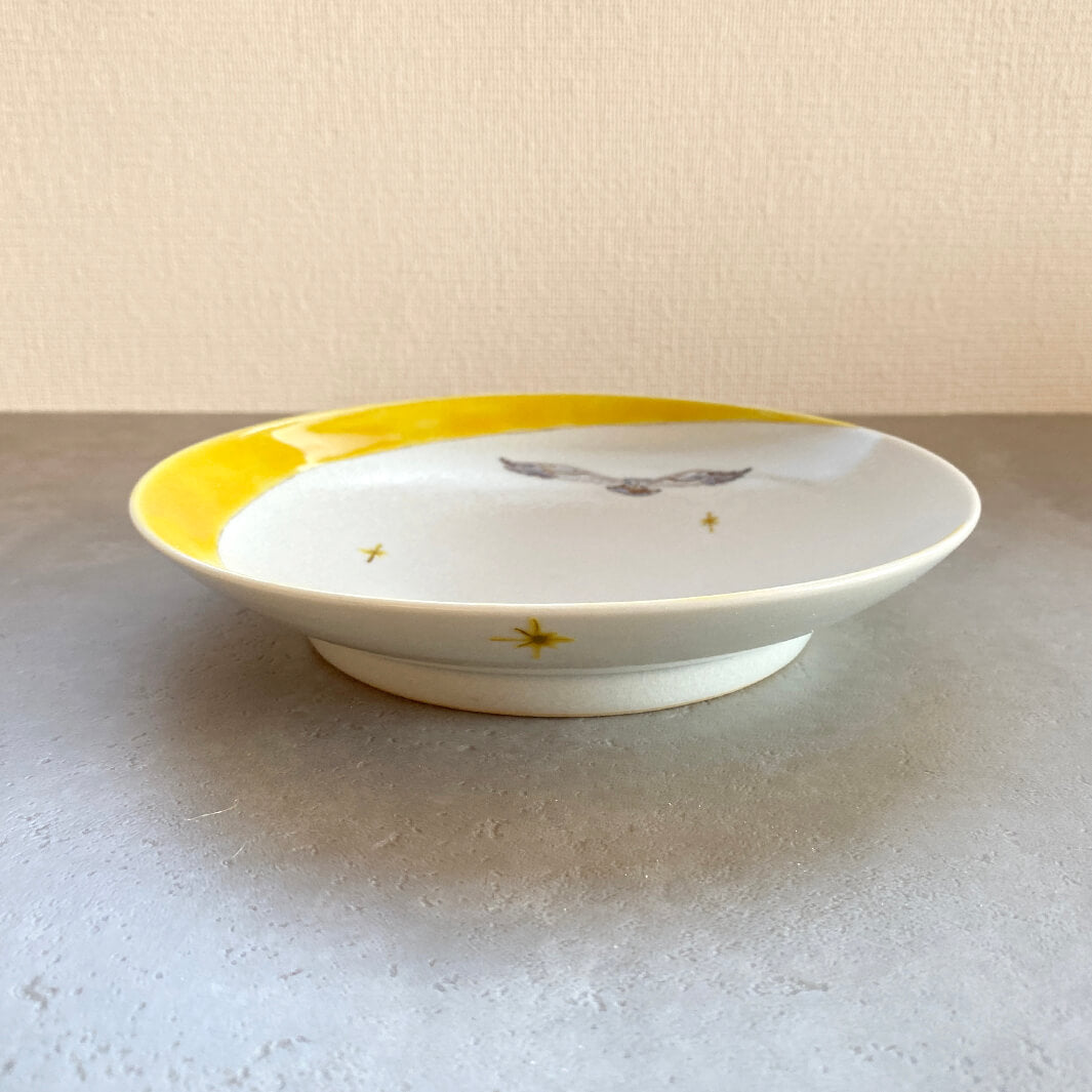 丸皿 5.5寸｜黄月