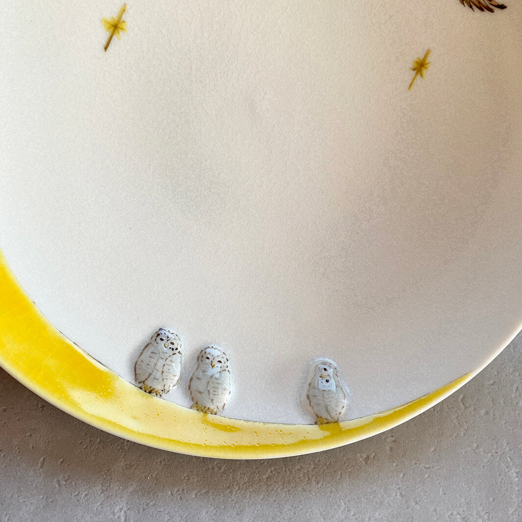 丸皿 5.5寸｜黄月