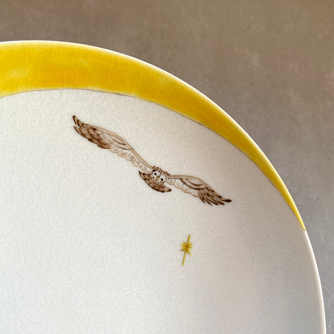 丸皿 5.5寸｜黄月
