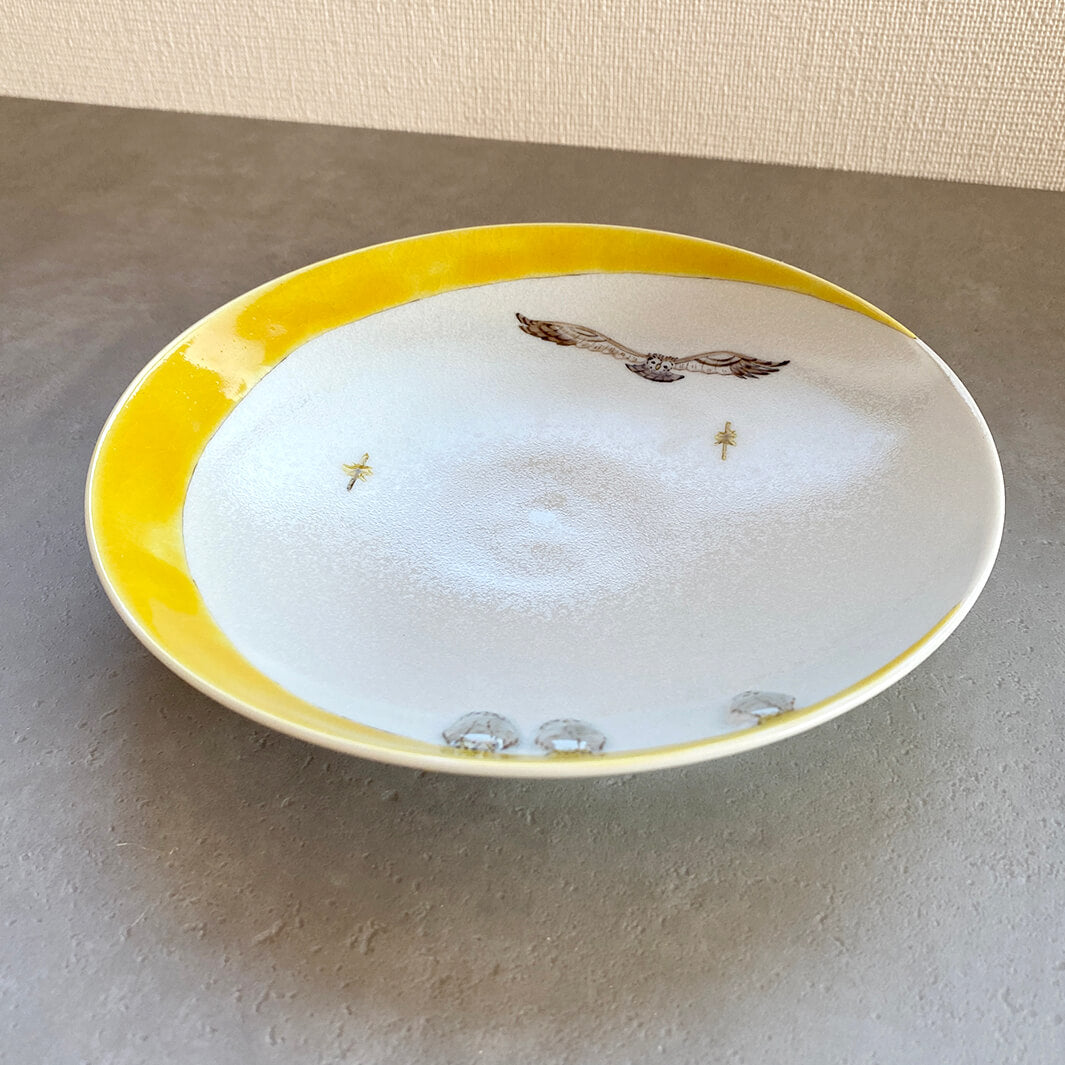 丸皿 5.5寸｜黄月