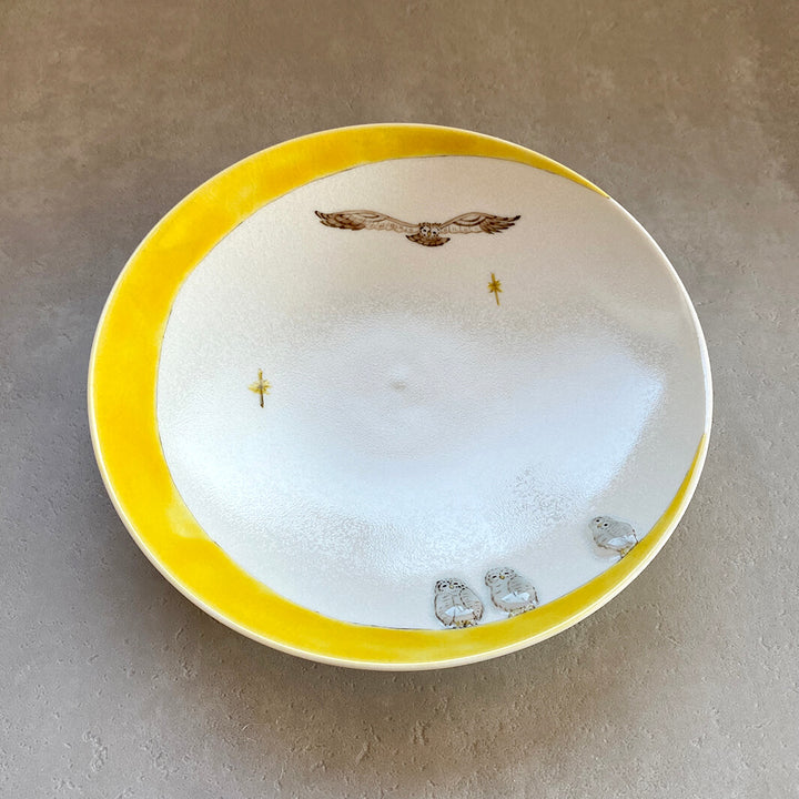 丸皿 5.5寸｜黄月