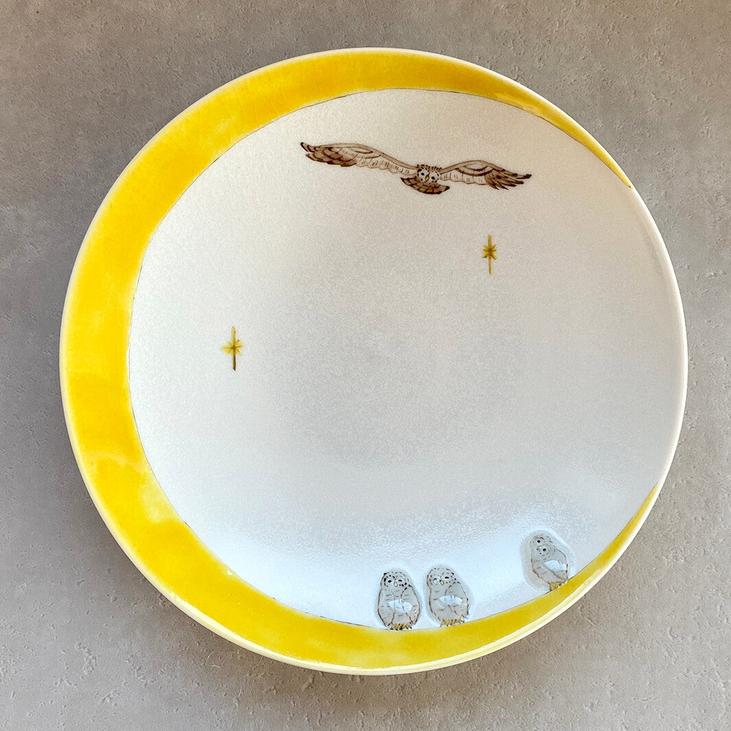 丸皿 5.5寸｜黄月