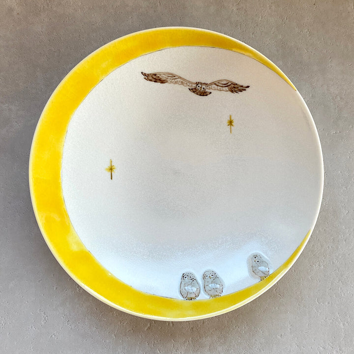 丸皿 5.5寸｜黄月