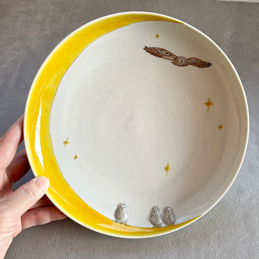 丸皿 7寸｜黄月