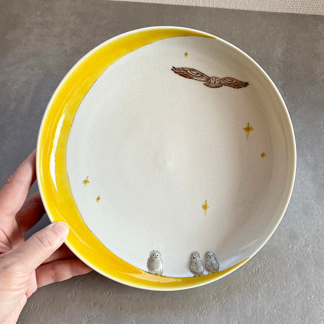 丸皿 7寸｜黄月