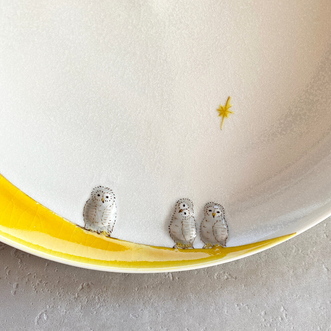 丸皿 7寸｜黄月