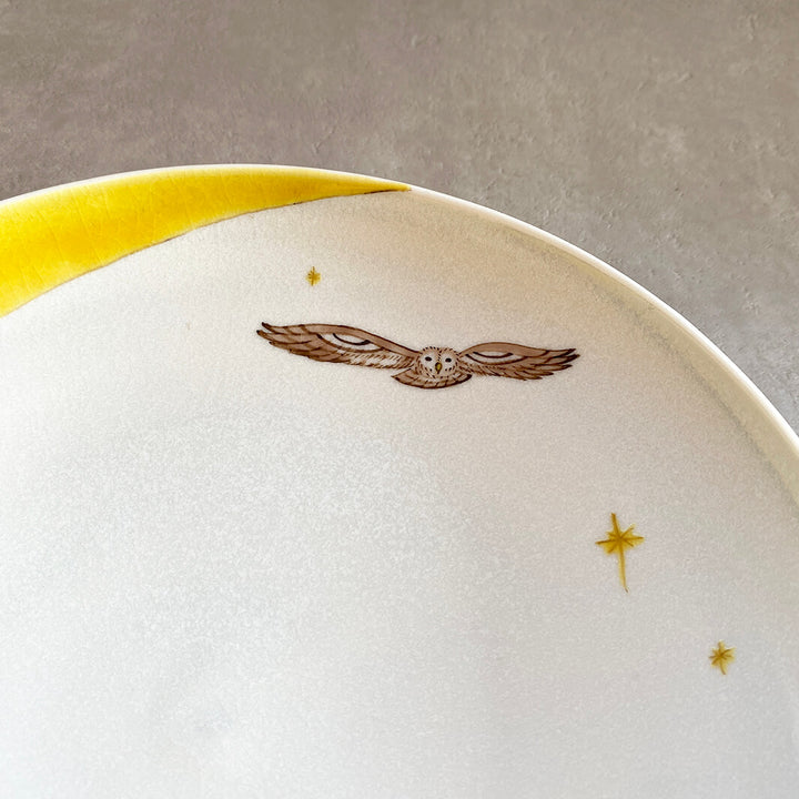 丸皿 7寸｜黄月