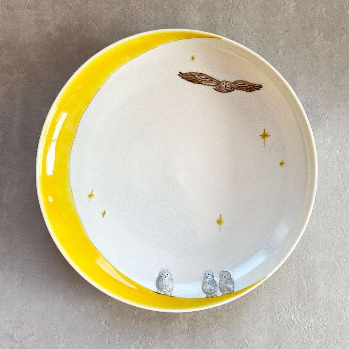 丸皿 7寸｜黄月