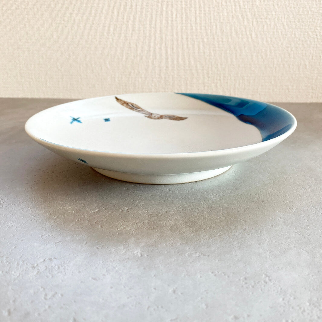 丸皿 5.5寸｜青月