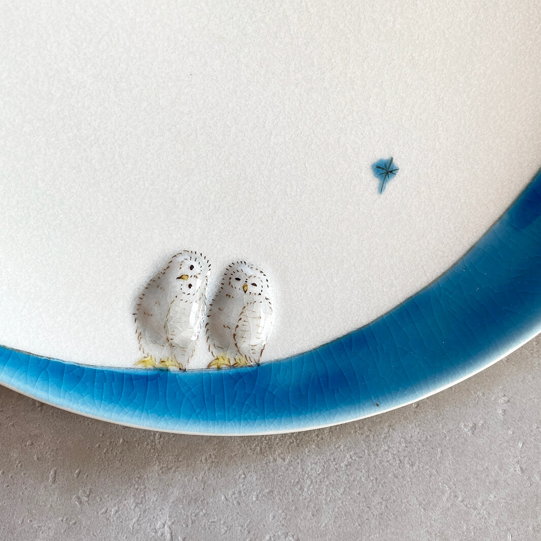 丸皿 5.5寸｜青月