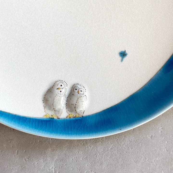 丸皿 5.5寸｜青月