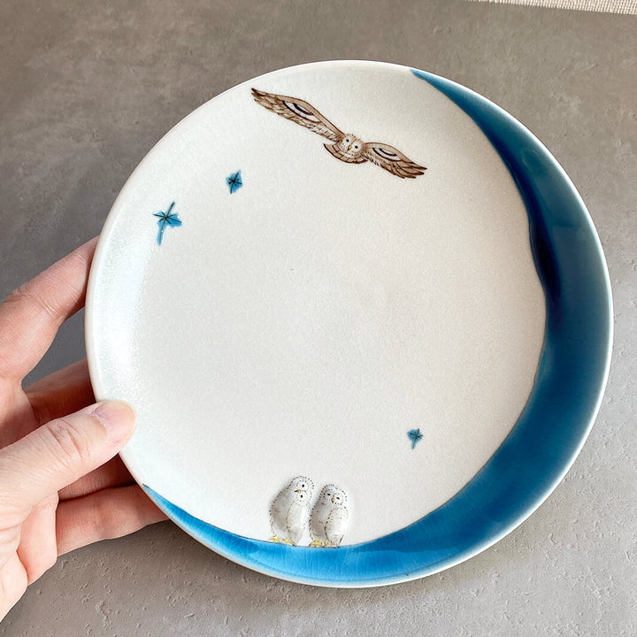 丸皿 5.5寸｜青月