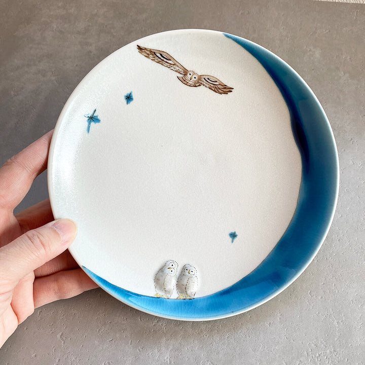 丸皿 5.5寸｜青月