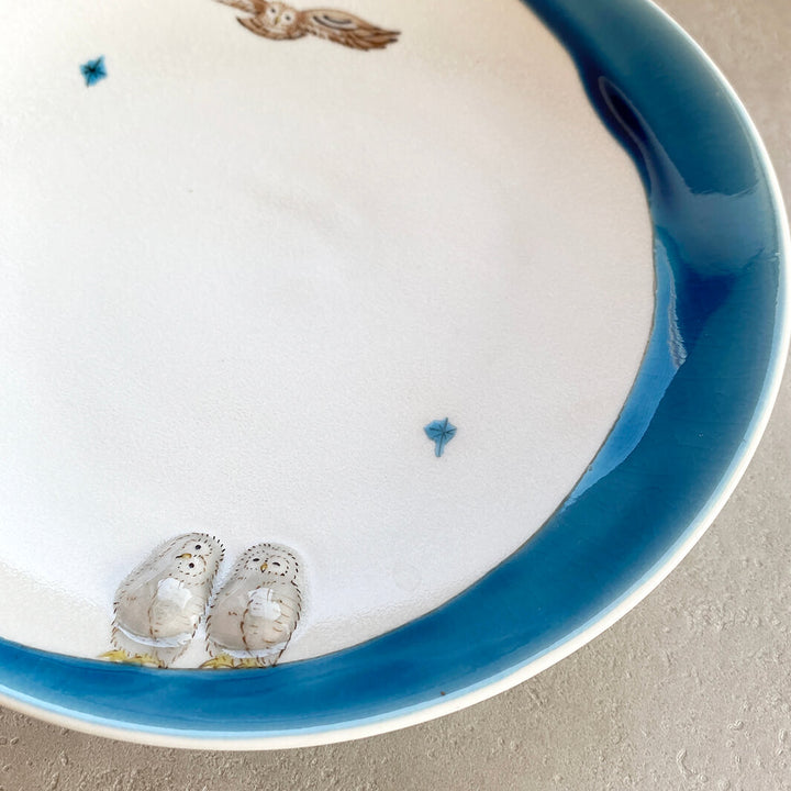 丸皿 5.5寸｜青月