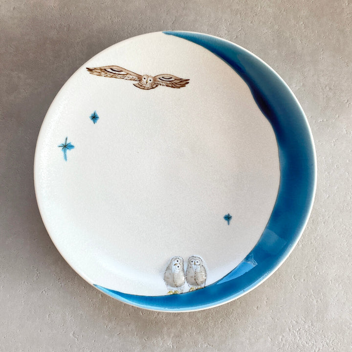 丸皿 5.5寸｜青月