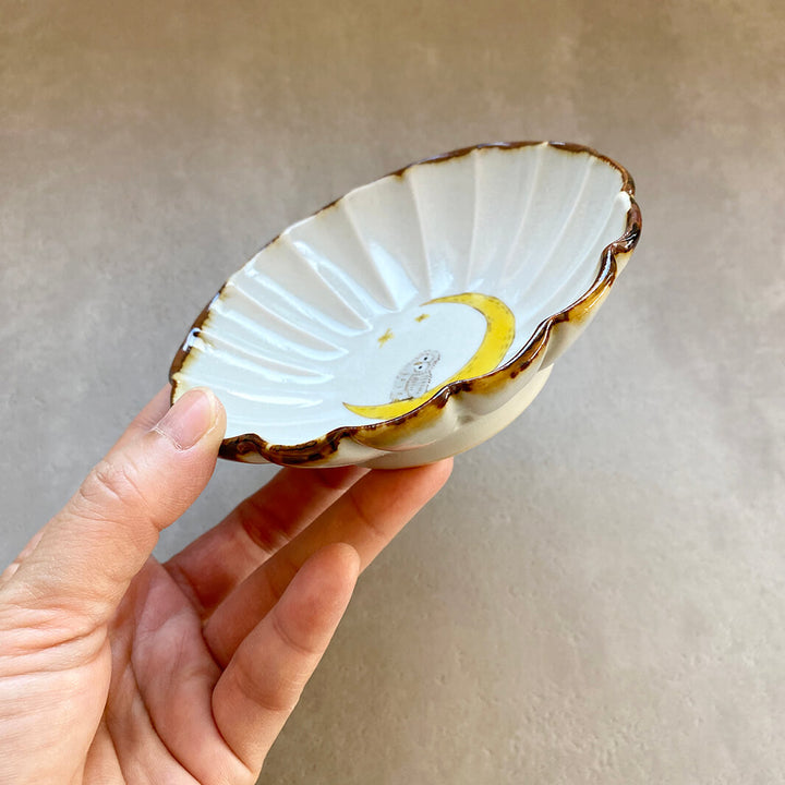 輪花皿｜黄月_C