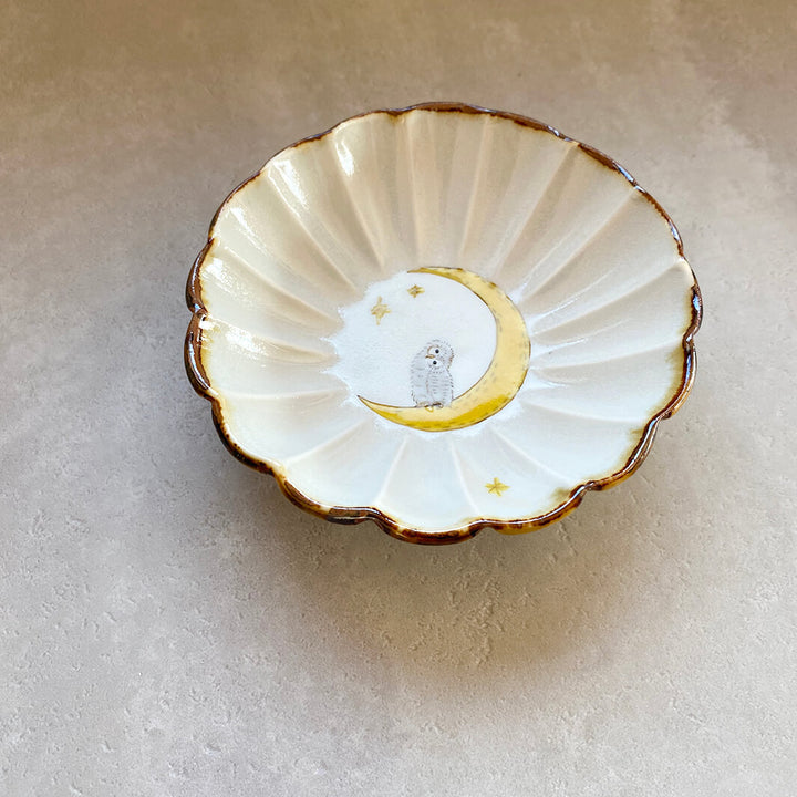 輪花皿｜黄月_C