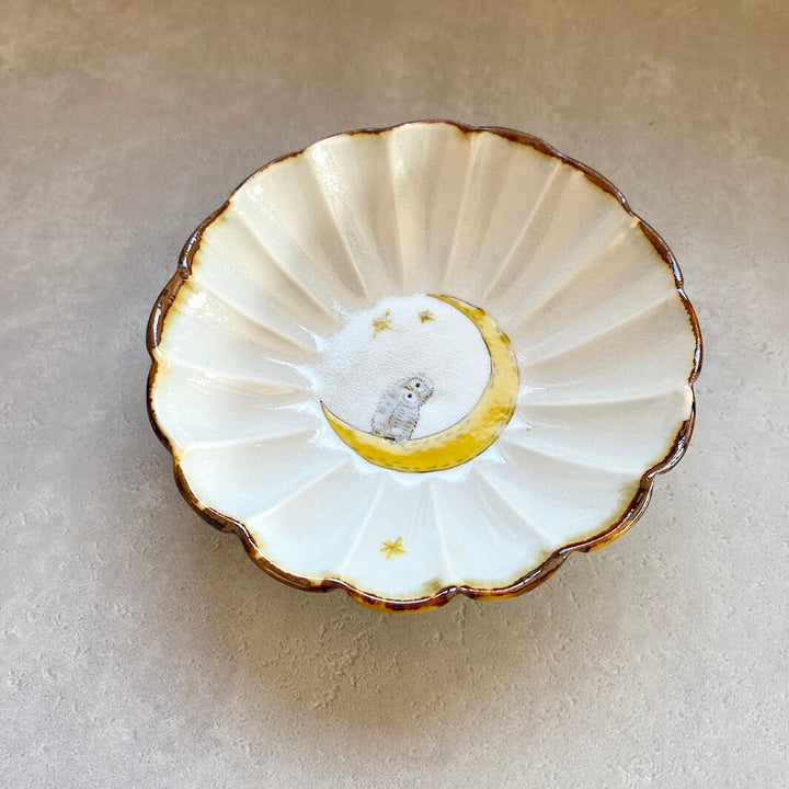 輪花皿｜黄月_C
