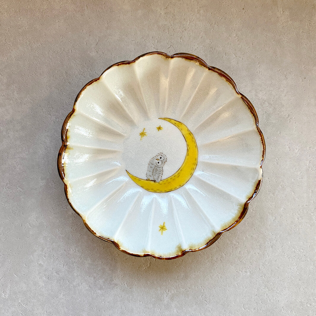 輪花皿｜黄月_C