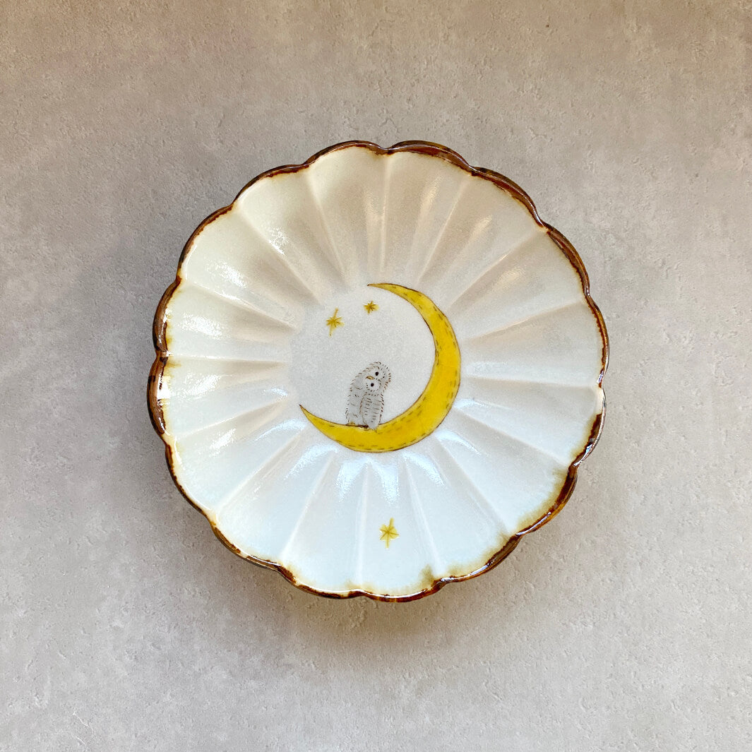 輪花皿｜黄月_C