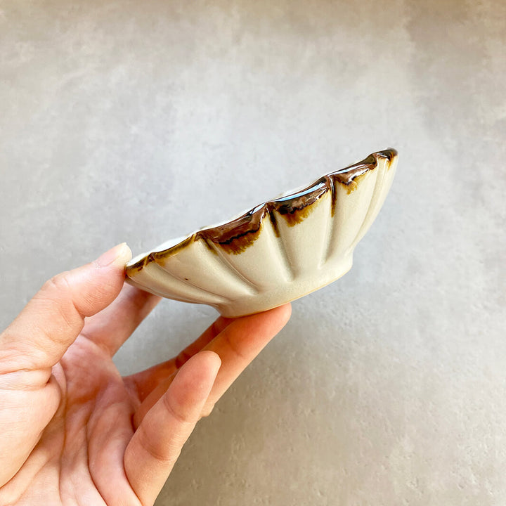 輪花皿｜黄月_B