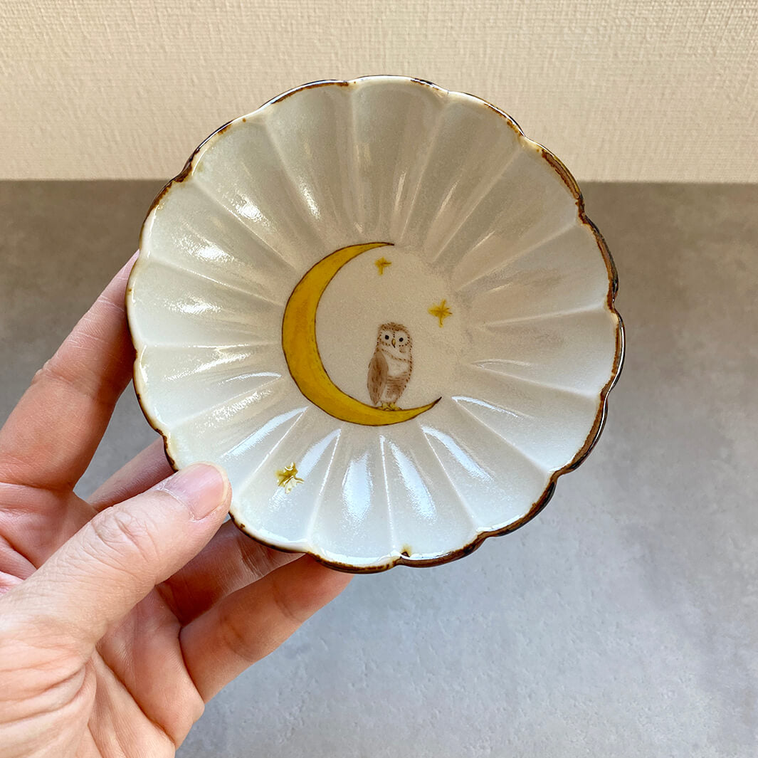 輪花皿｜黄月_B