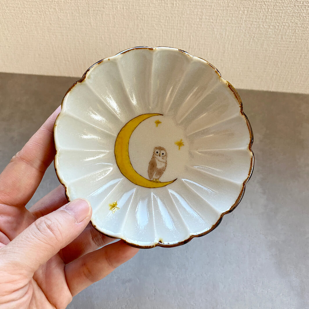 輪花皿｜黄月_B