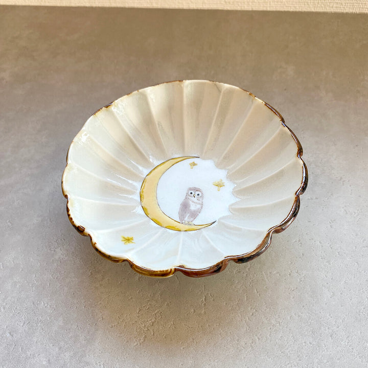 輪花皿｜黄月_B