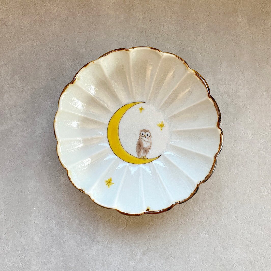 輪花皿｜黄月_B