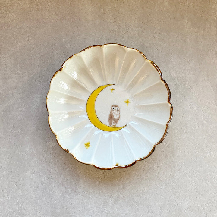 輪花皿｜黄月_B