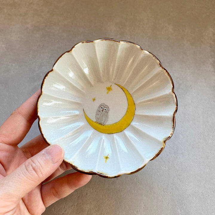 輪花皿｜黄月_A