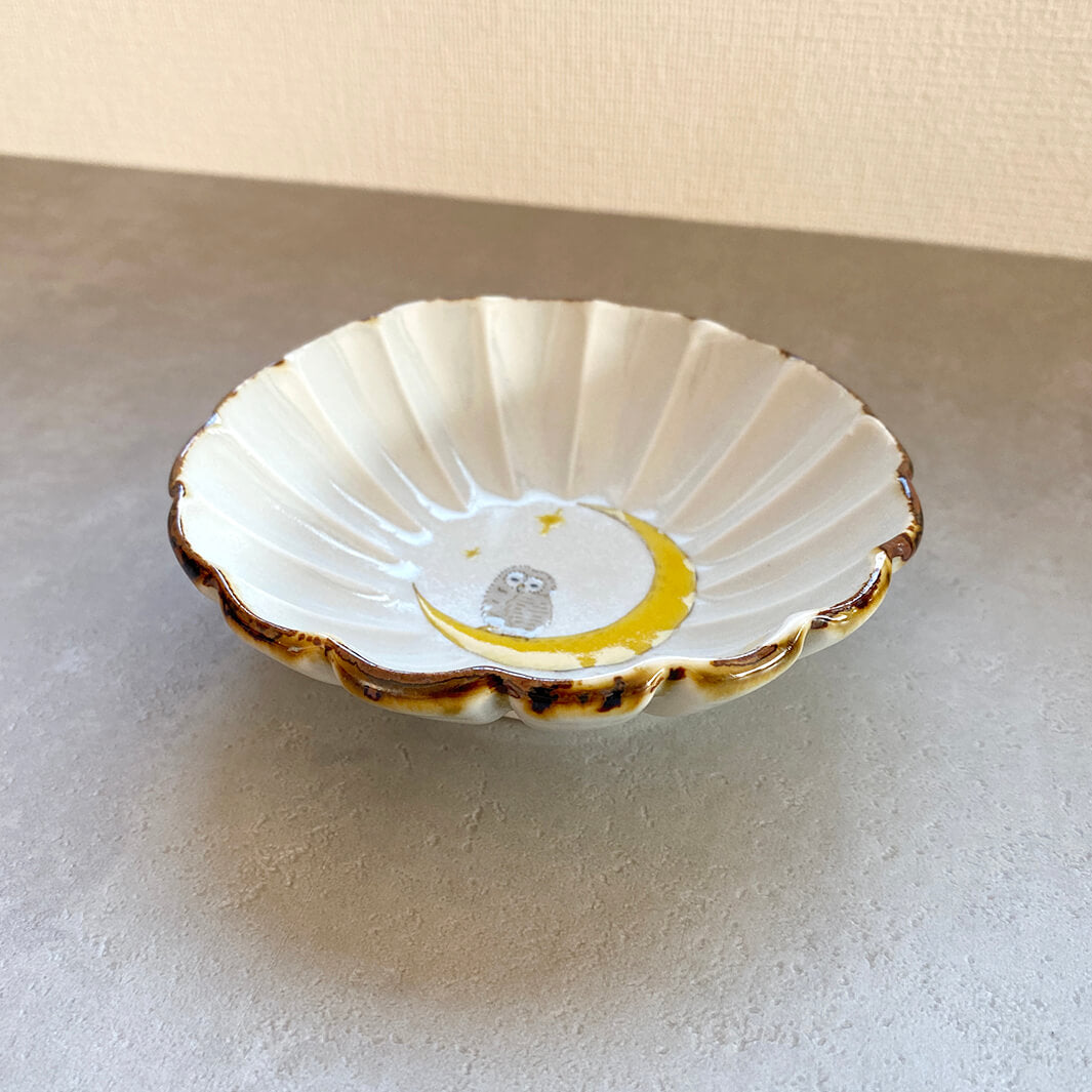 輪花皿｜黄月_A