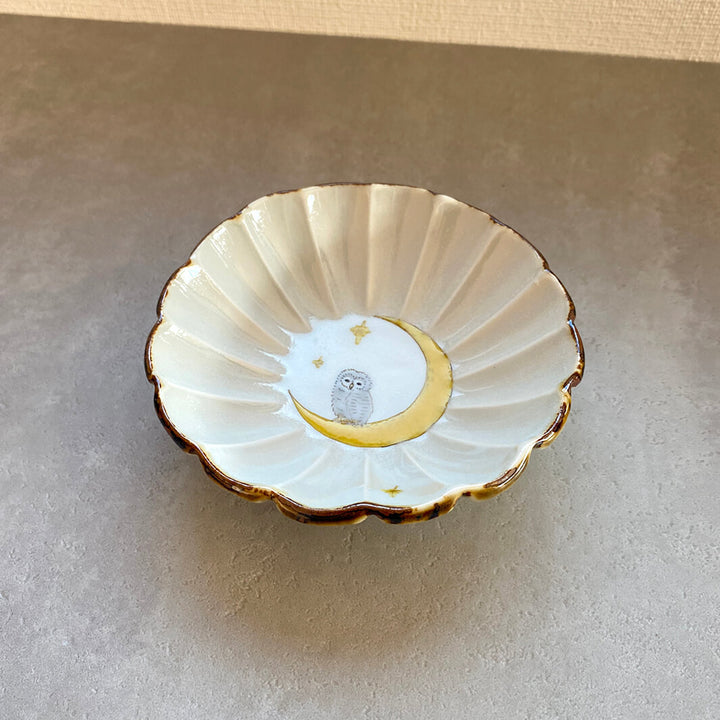輪花皿｜黄月_A