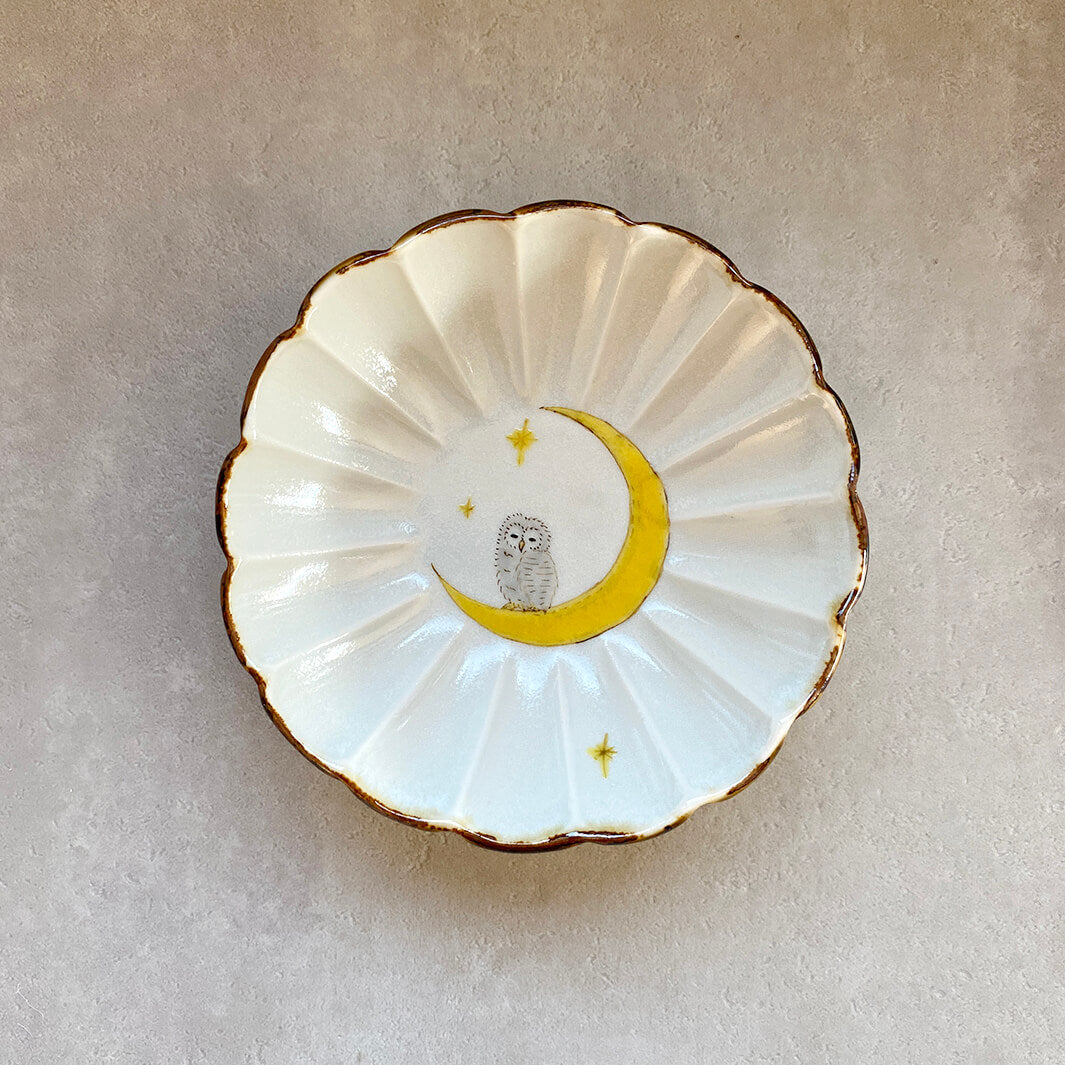 輪花皿｜黄月_A