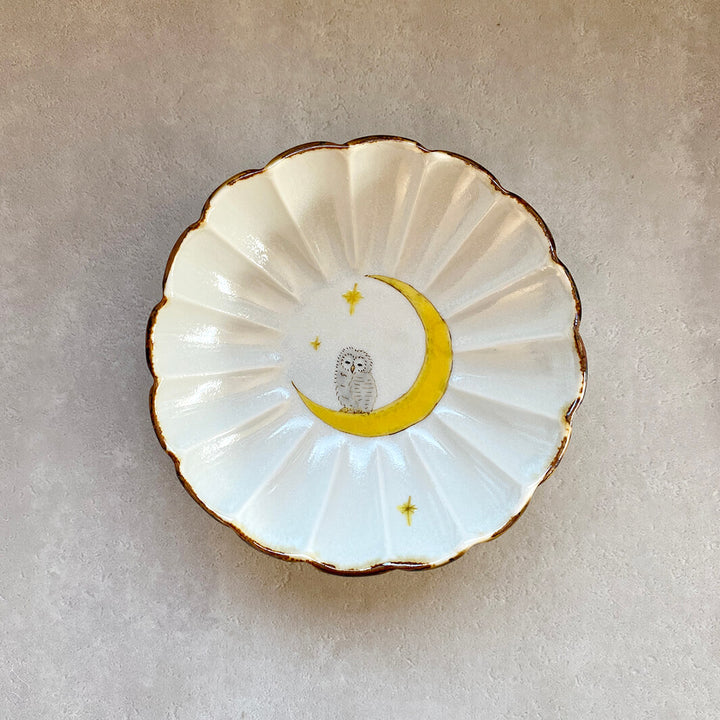 輪花皿｜黄月_A