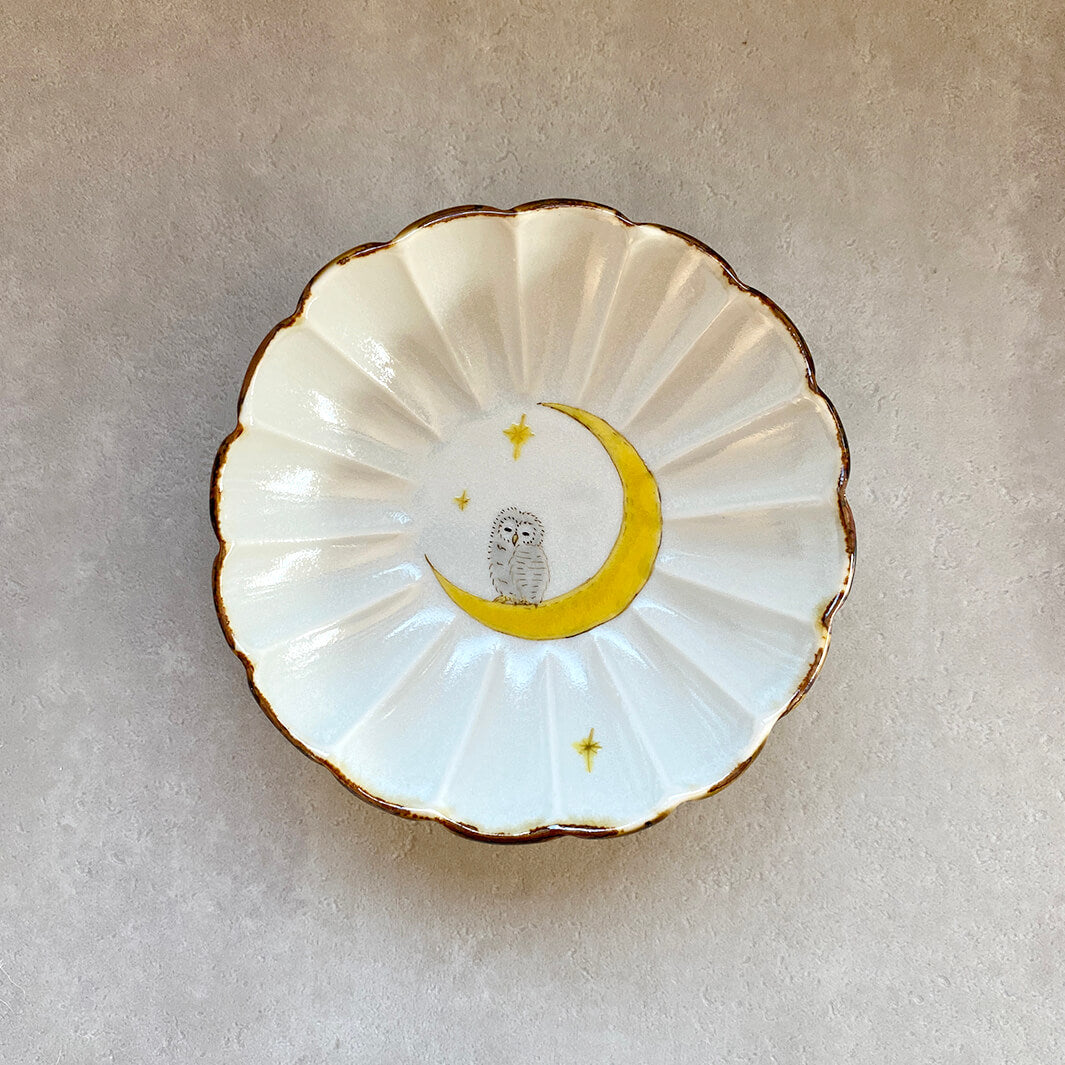 輪花皿｜黄月_A