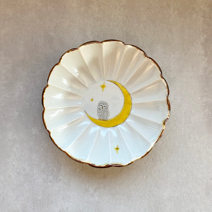 輪花皿｜黄月_A