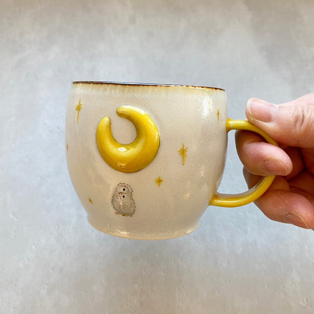 カフェマグ｜子ふくろう_黄月