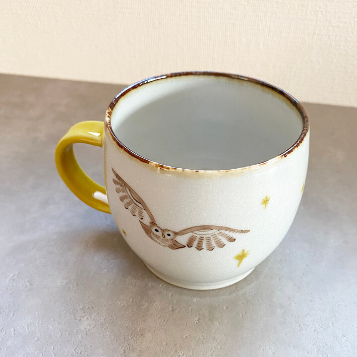 カフェマグ｜子ふくろう_黄月