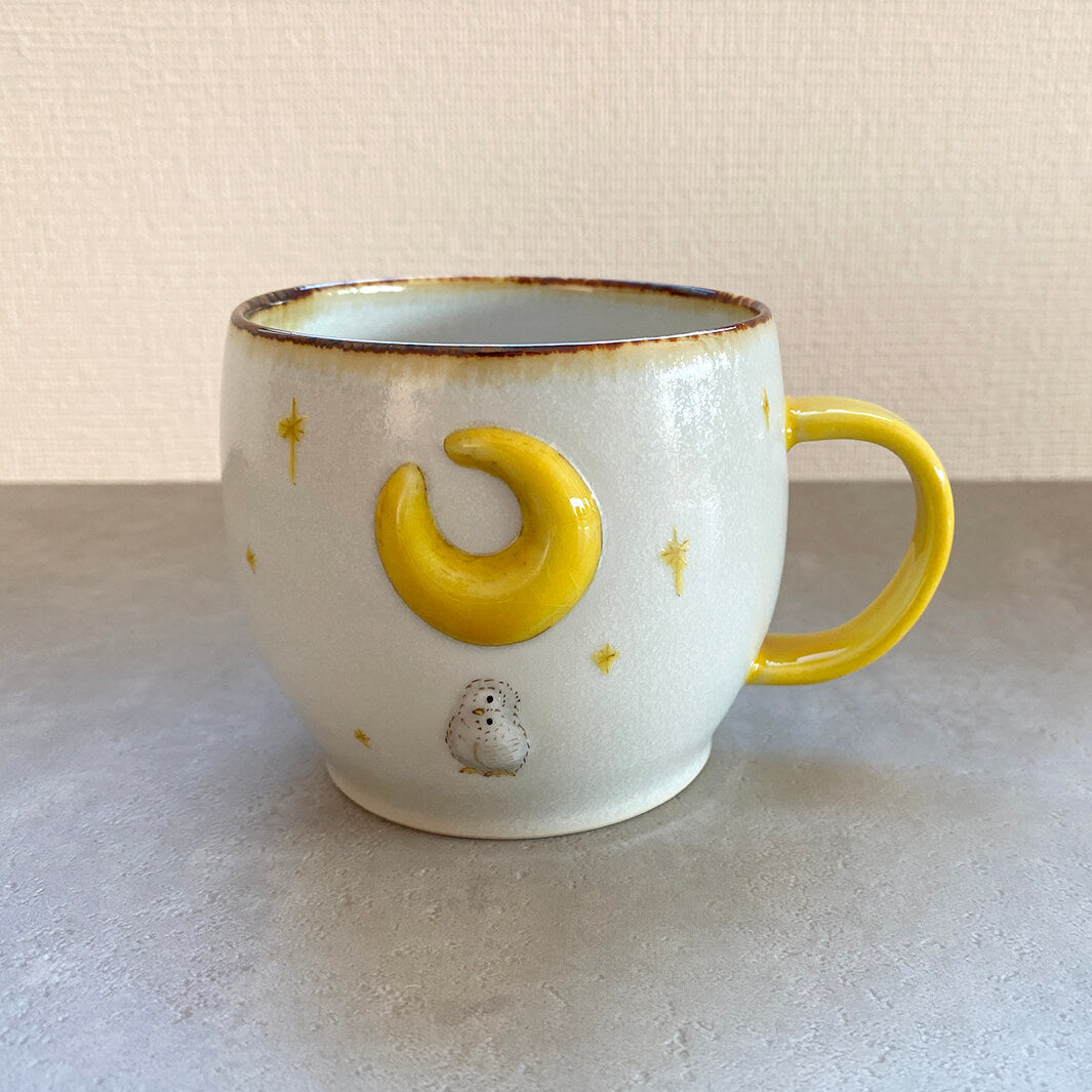 カフェマグ｜子ふくろう_黄月
