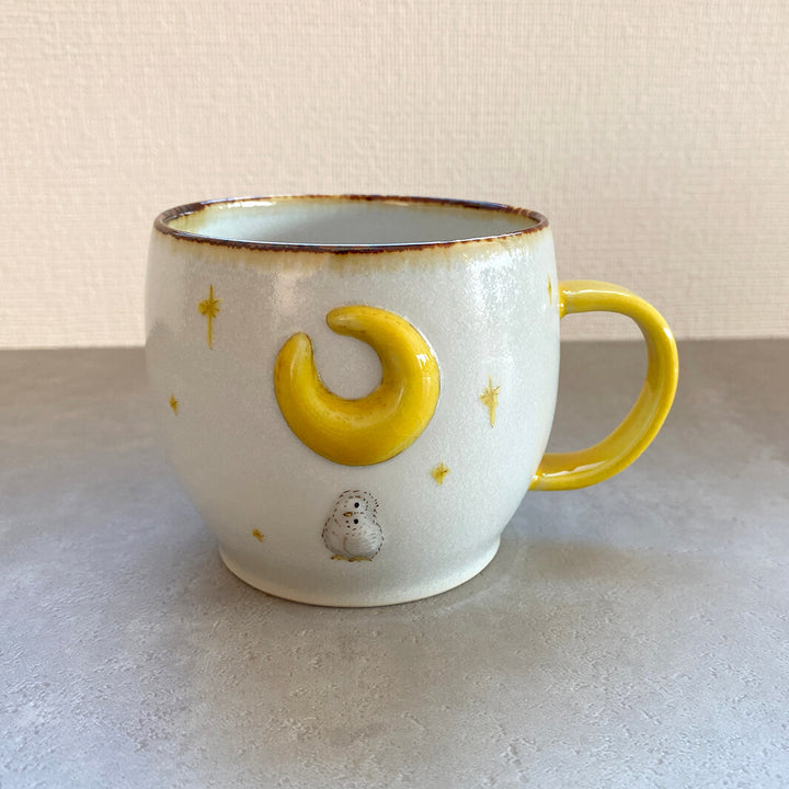 カフェマグ｜子ふくろう_黄月